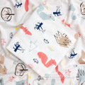 Cartoon printing 100% cotton Muslin Baby Swaddle Blanket